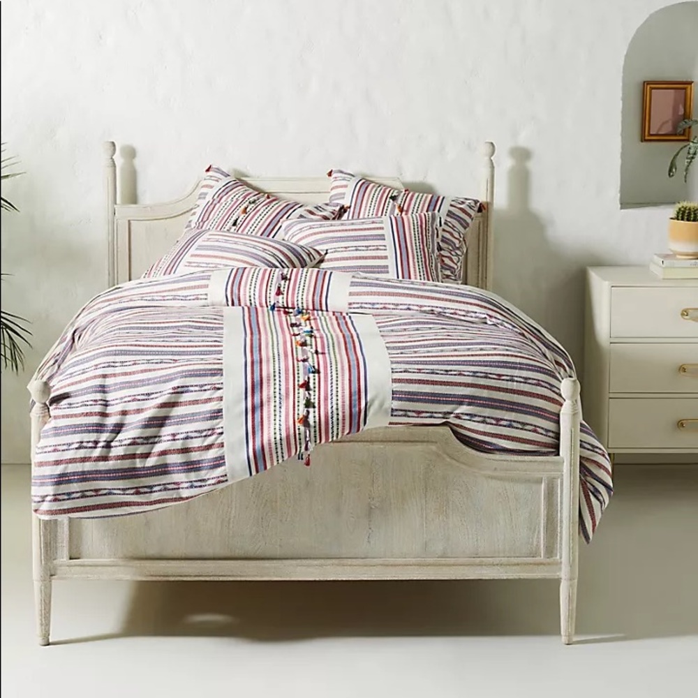 Anthropologie Woven Rosato Duvet Cover- RARE - Picture 2 of 6